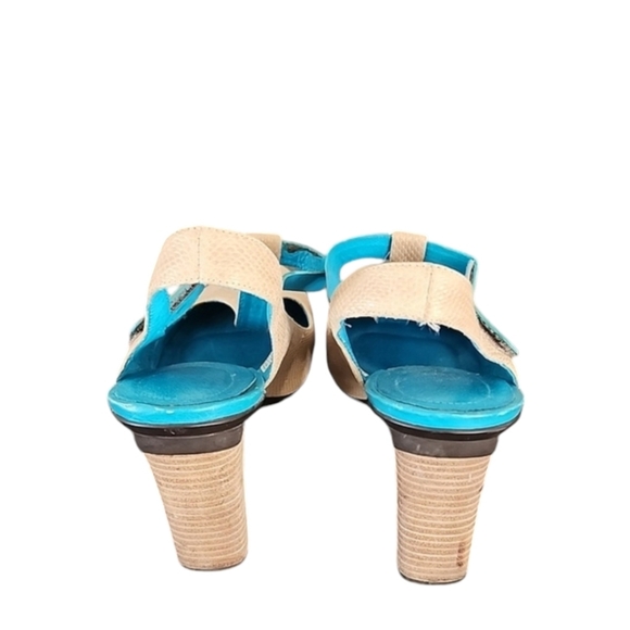 TSUBO Mary Jane T-strap Heels 40 9 Textured Slingback Industrial Retro Vintage - Picture 6 of 17